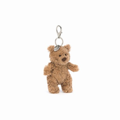 Jellycat Bartholomew Bear Bag Charm USA | 08136BELH